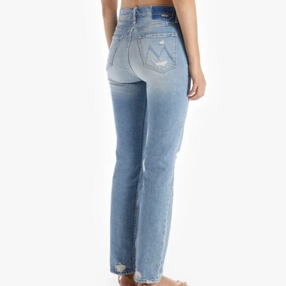 Mother Superior High Waisted Rider Skimp Straight Leg Jeans in The Confession - Picture 9 of 9